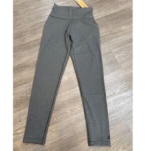 Adidas Women's Athleisure Leggings 7/8 Tapered Fit High Waist Charcoal‎ Grey S